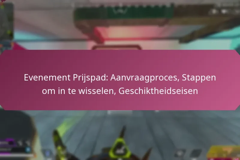 Evenement Prijspad: Aanvraagproces, Stappen om in te wisselen, Geschiktheidseisen