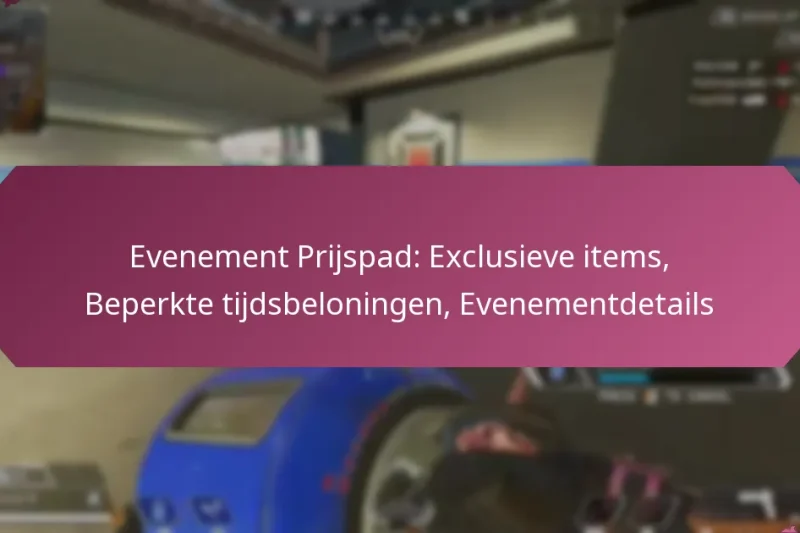 Evenement Prijspad: Exclusieve items, Beperkte tijdsbeloningen, Evenementdetails