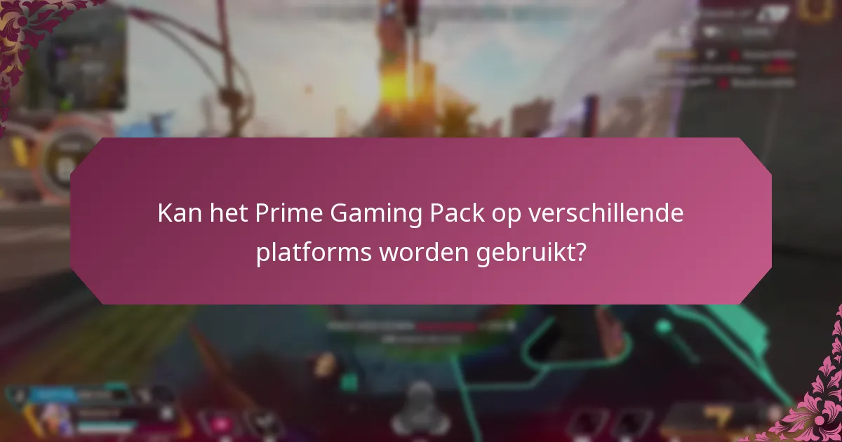 Welke beperkingen zijn van toepassing op het Prime Gaming Pack?